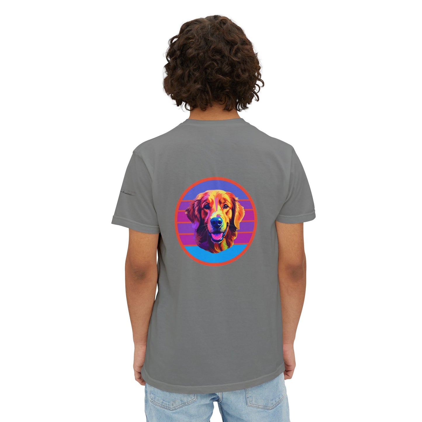 Golden Retriever sunset