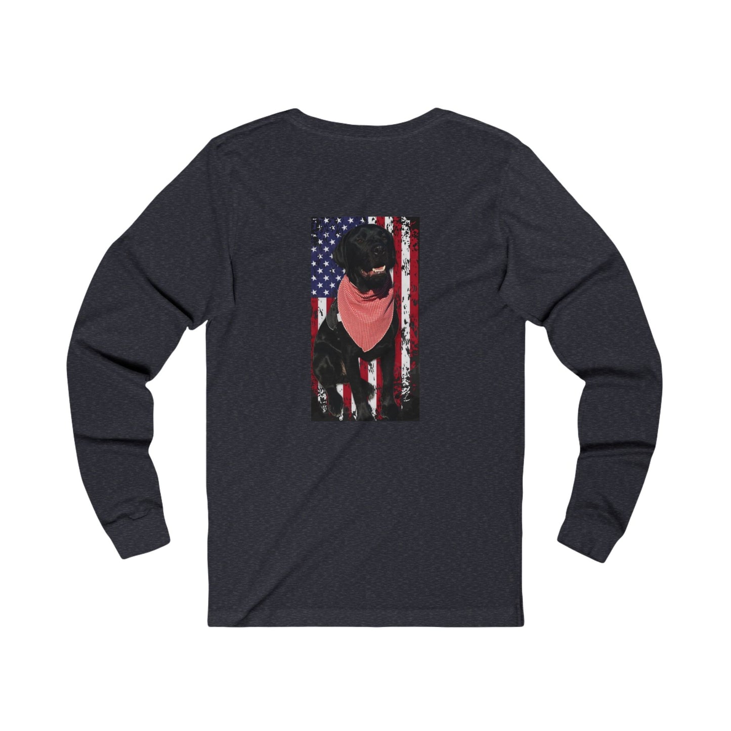 Coastie flag, Black Lab, Service dog, Unisex Jersey Long Sleeve Tee