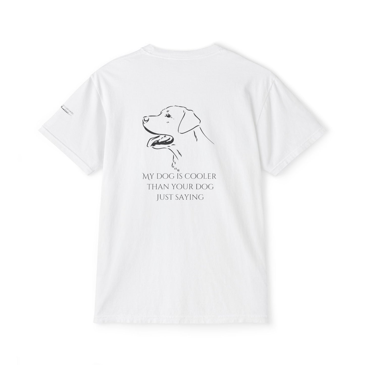 My dog is smarter than yours, just saying, Island Labradors, Pocket, T-Shirt