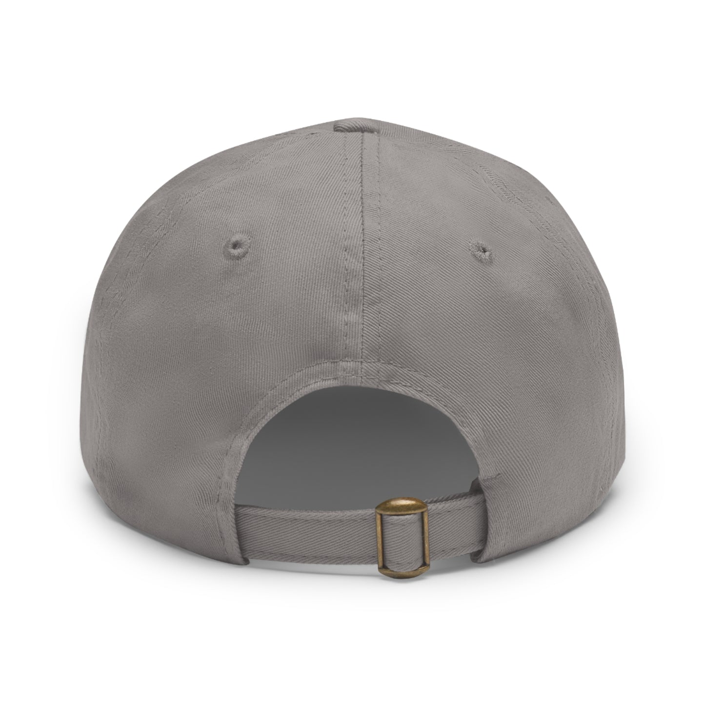 Catch the sunset, dog and butterfly, Dad Hat with Leather Patch (Rectangle)
