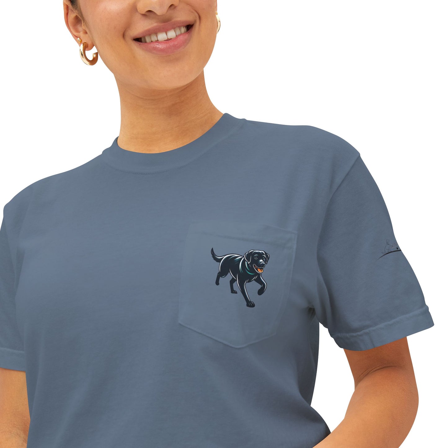 My dog is smarter than yours, just saying, Island Labradors, Pocket, T-Shirt