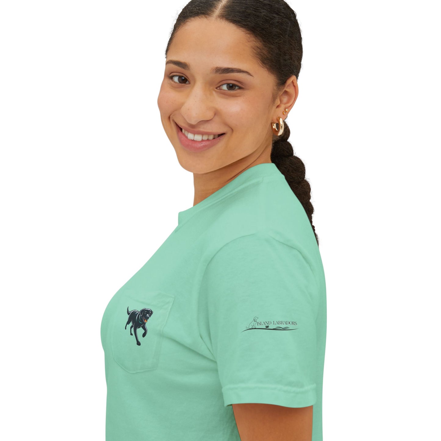My dog is smarter than yours, just saying, Island Labradors, Pocket, T-Shirt