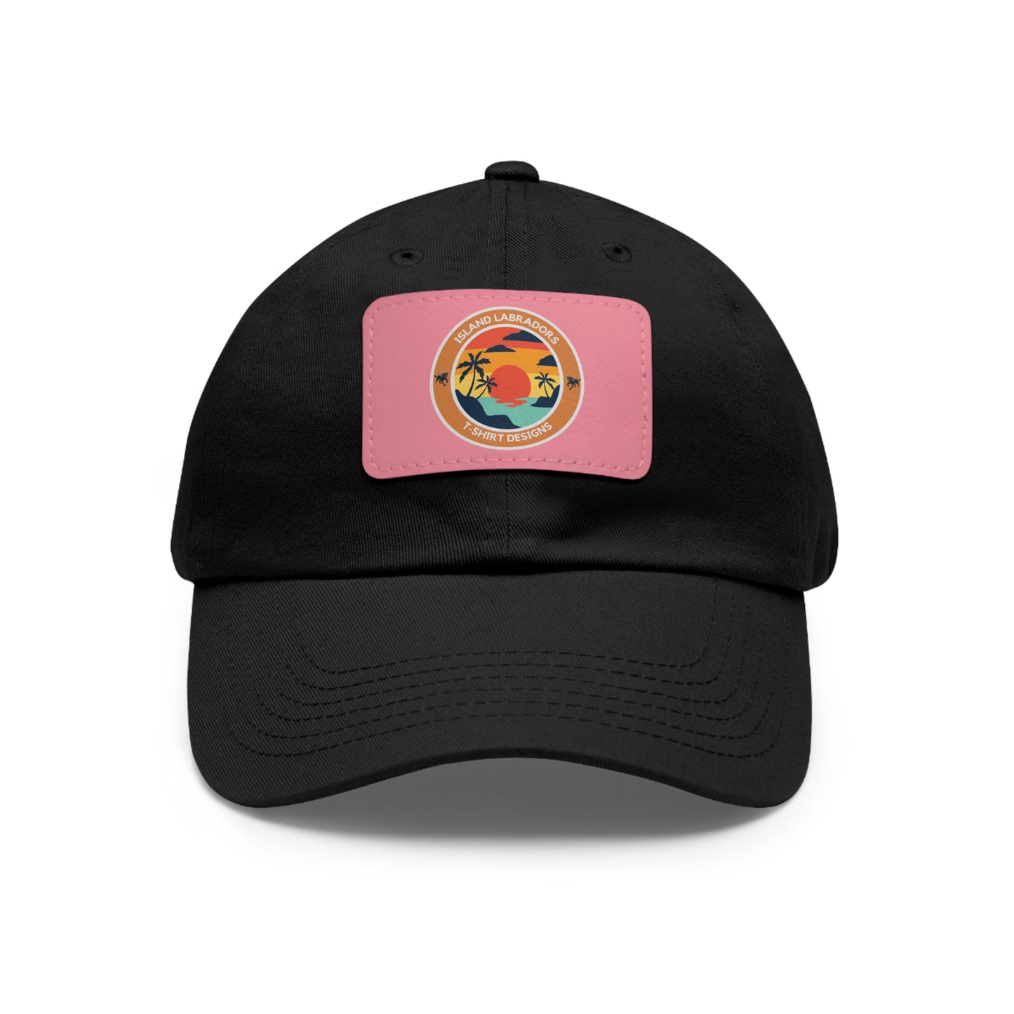 Sunset Island Labradors, Dad Hat with Leather Patch (Rectangle)