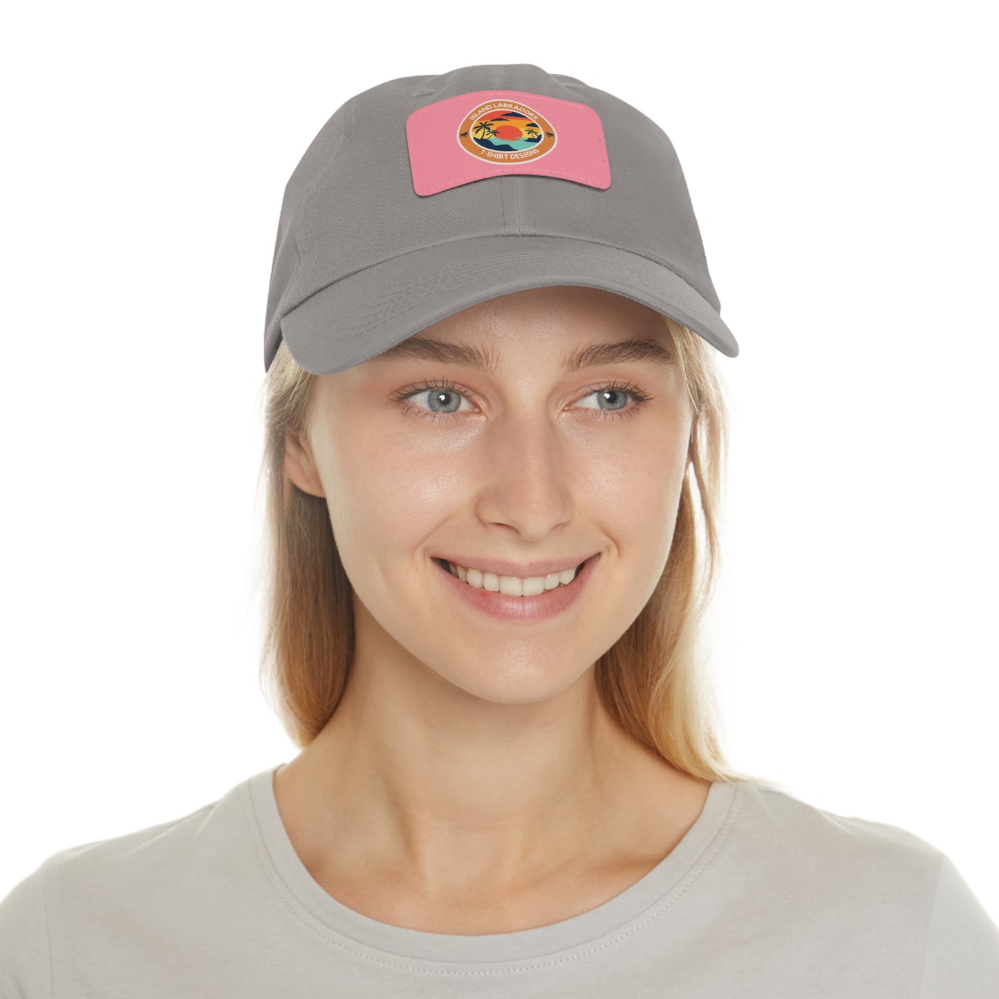 Sunset Island Labradors, Dad Hat with Leather Patch (Rectangle)