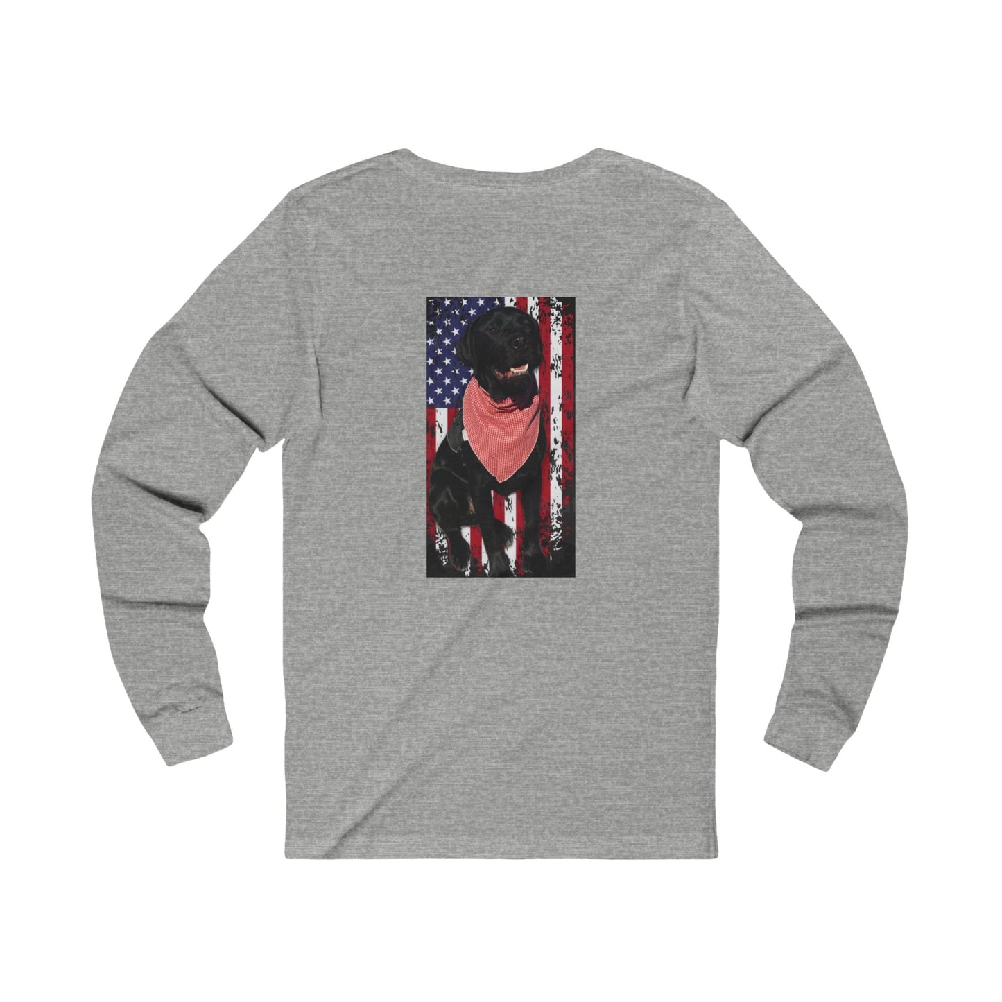 Coastie flag, Black Lab, Service dog, Unisex Jersey Long Sleeve Tee