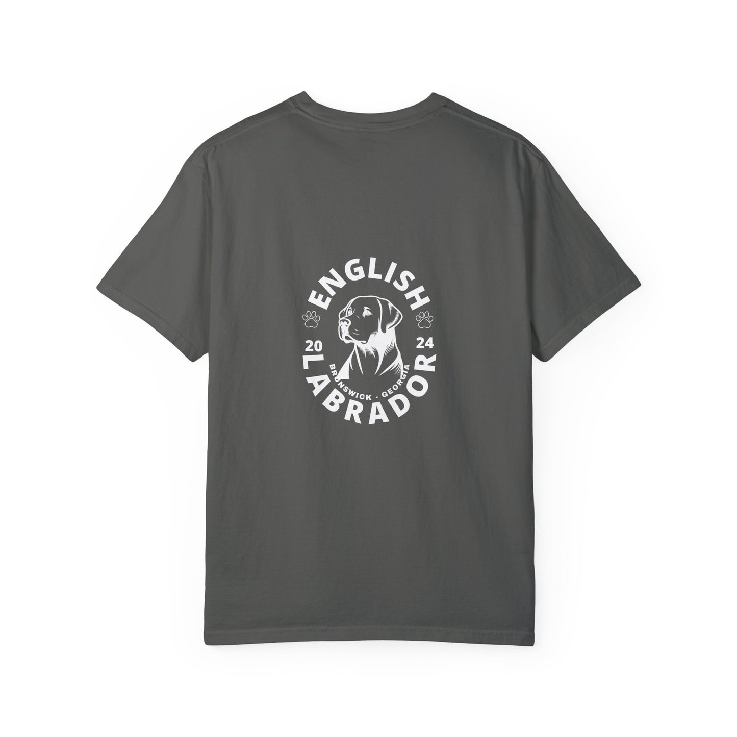 English Labrador print, Unisex Garment-Dyed T-shirt