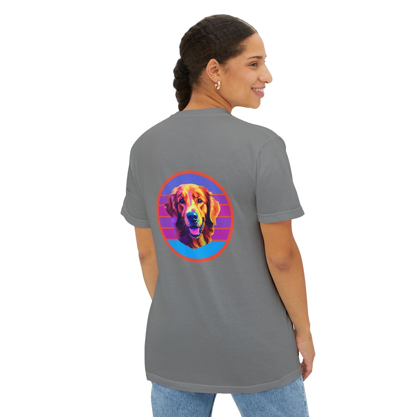 Golden Retriever sunset