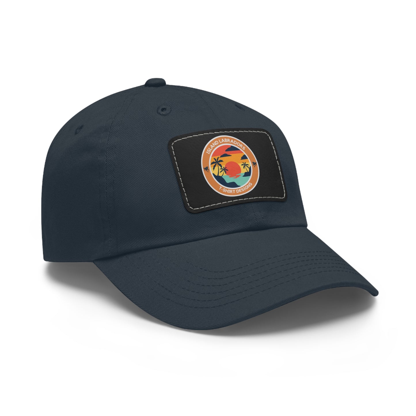 Sunset Island Labradors, Dad Hat with Leather Patch (Rectangle)