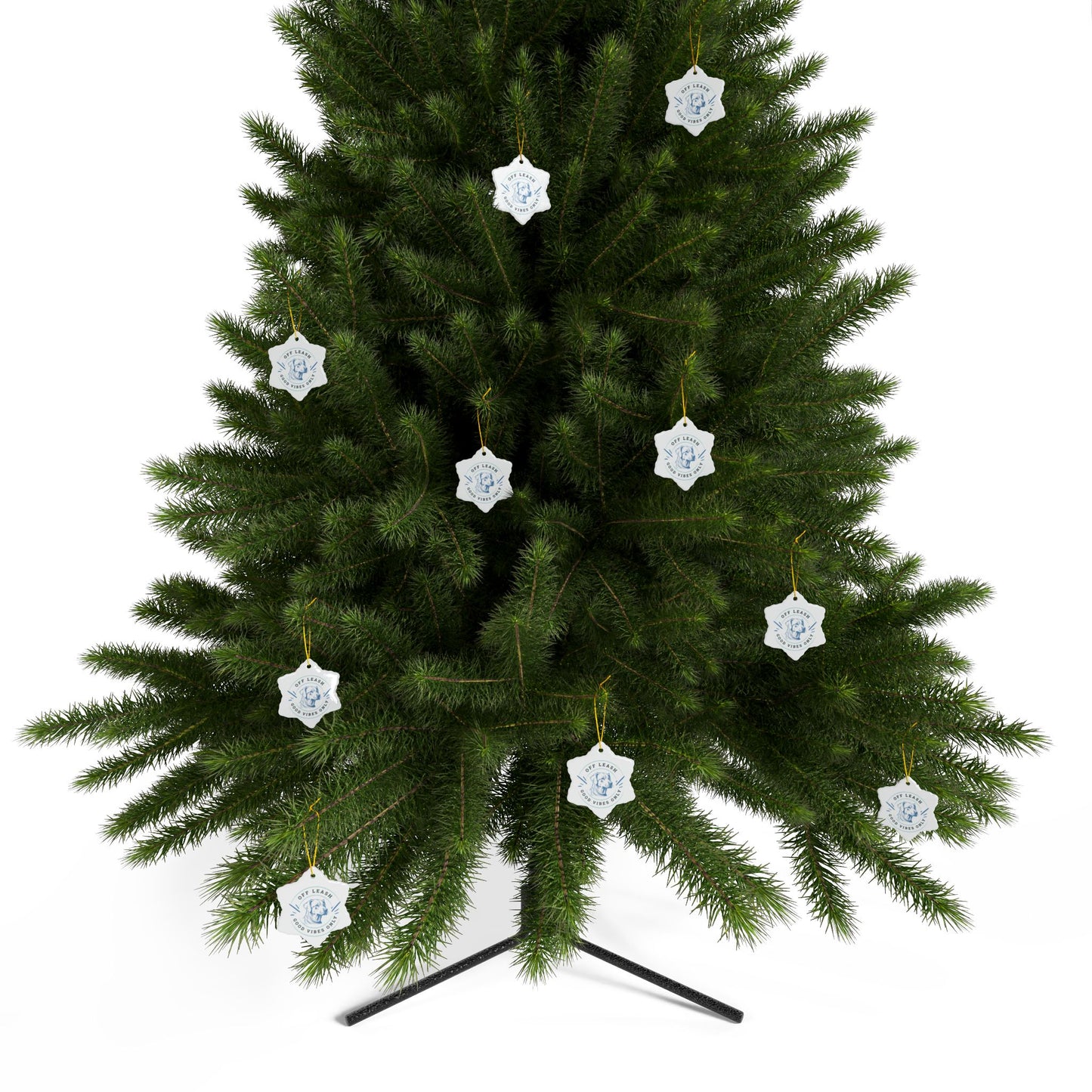 Labrador Christmas, Ceramic Ornaments, 2-Side Print, (1pc, 3pcs, 5pcs, 10pcs)