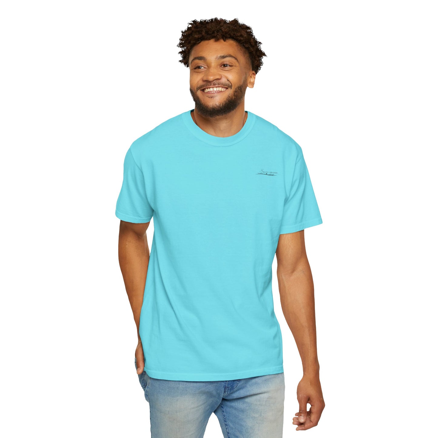 Jetty’s Adventures, Beach Bound, two labs , Unisex Garment-Dyed T-shirt