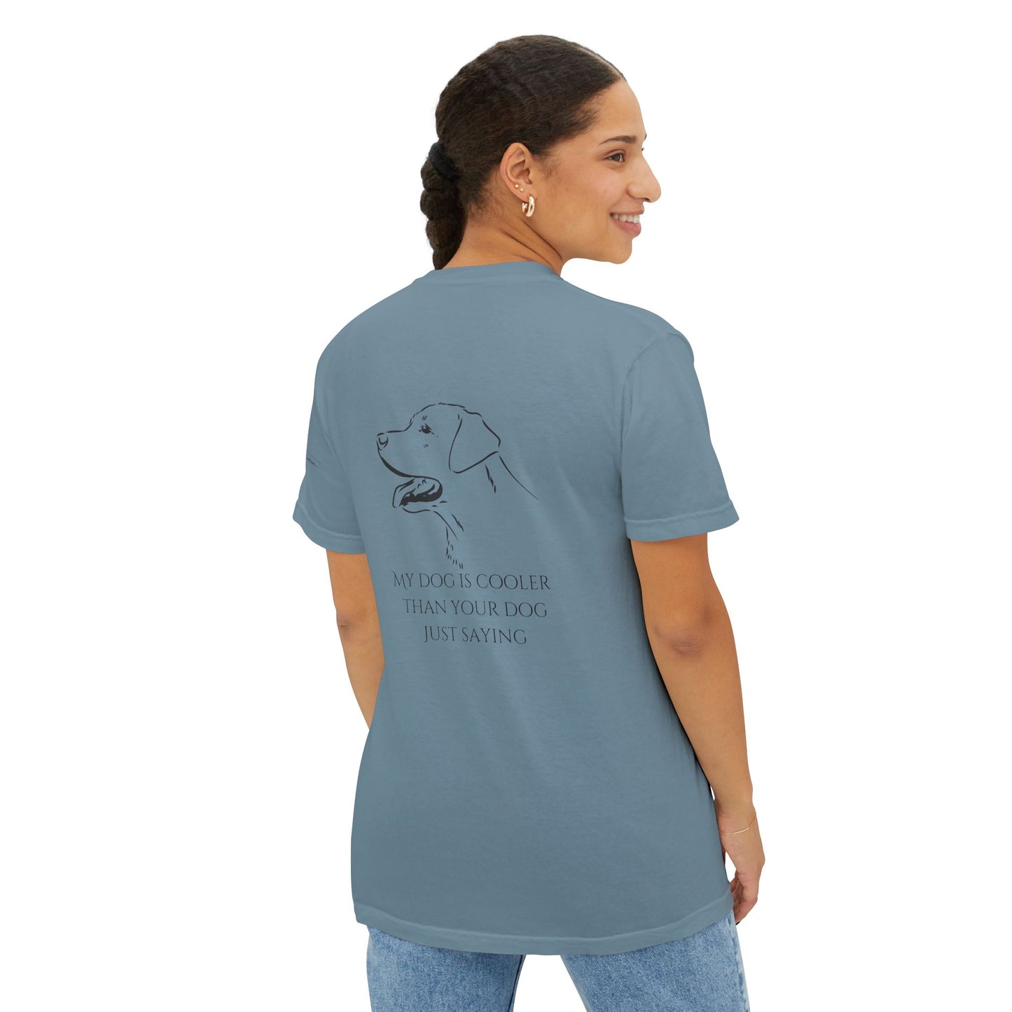 My dog is smarter than yours, just saying, Island Labradors, Pocket, T-Shirt