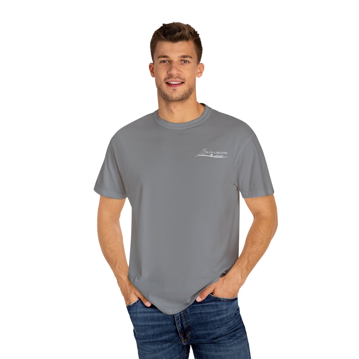 English Labrador print, Unisex Garment-Dyed T-shirt