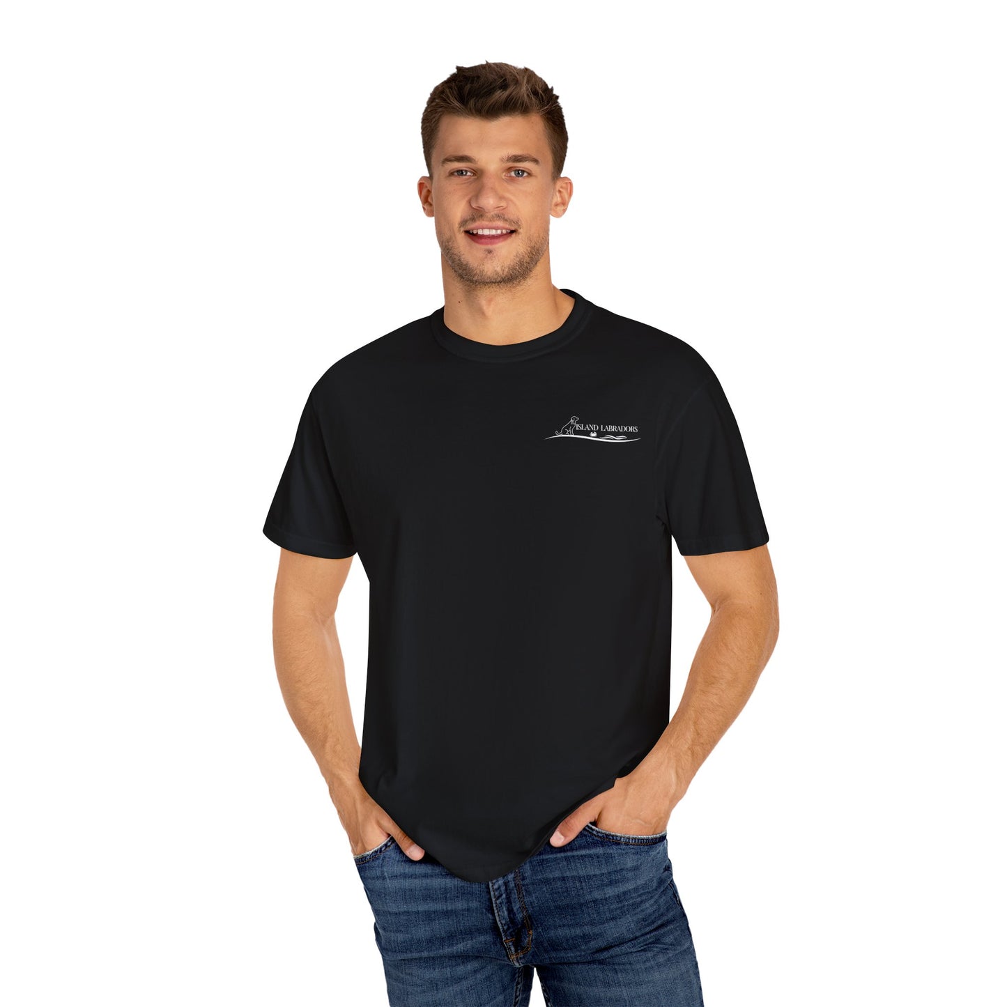 English Labrador print, Unisex Garment-Dyed T-shirt