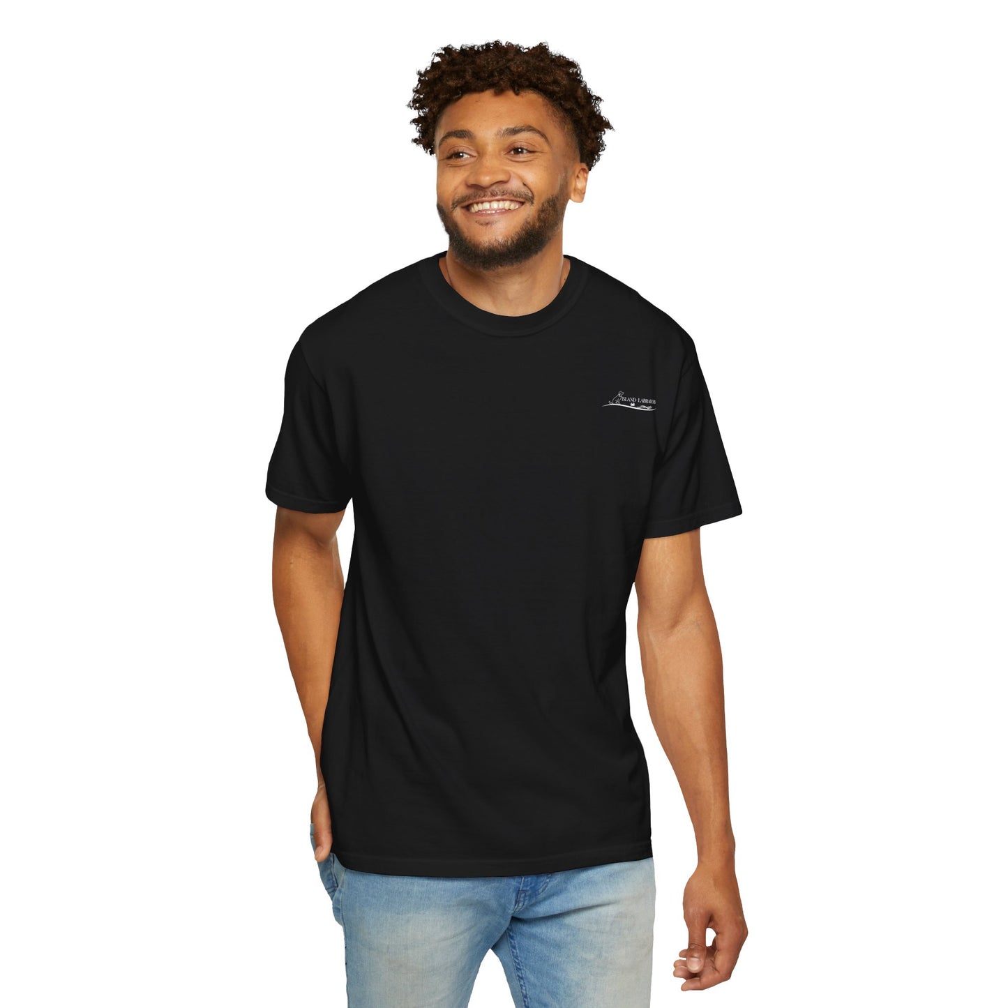 Jetty’s Adventures, Beach Bound, two labs , Unisex Garment-Dyed T-shirt