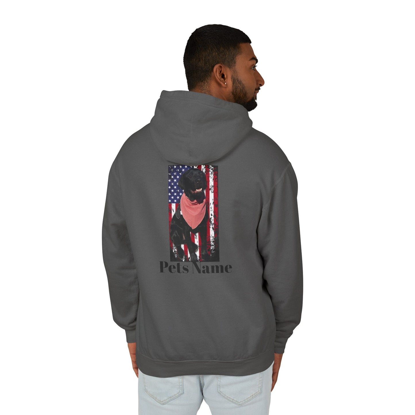 CUSTOMIZE, PERSONALIZE YOUR PETS PICTURE, YOUR PETS NAME, Labrador Flag