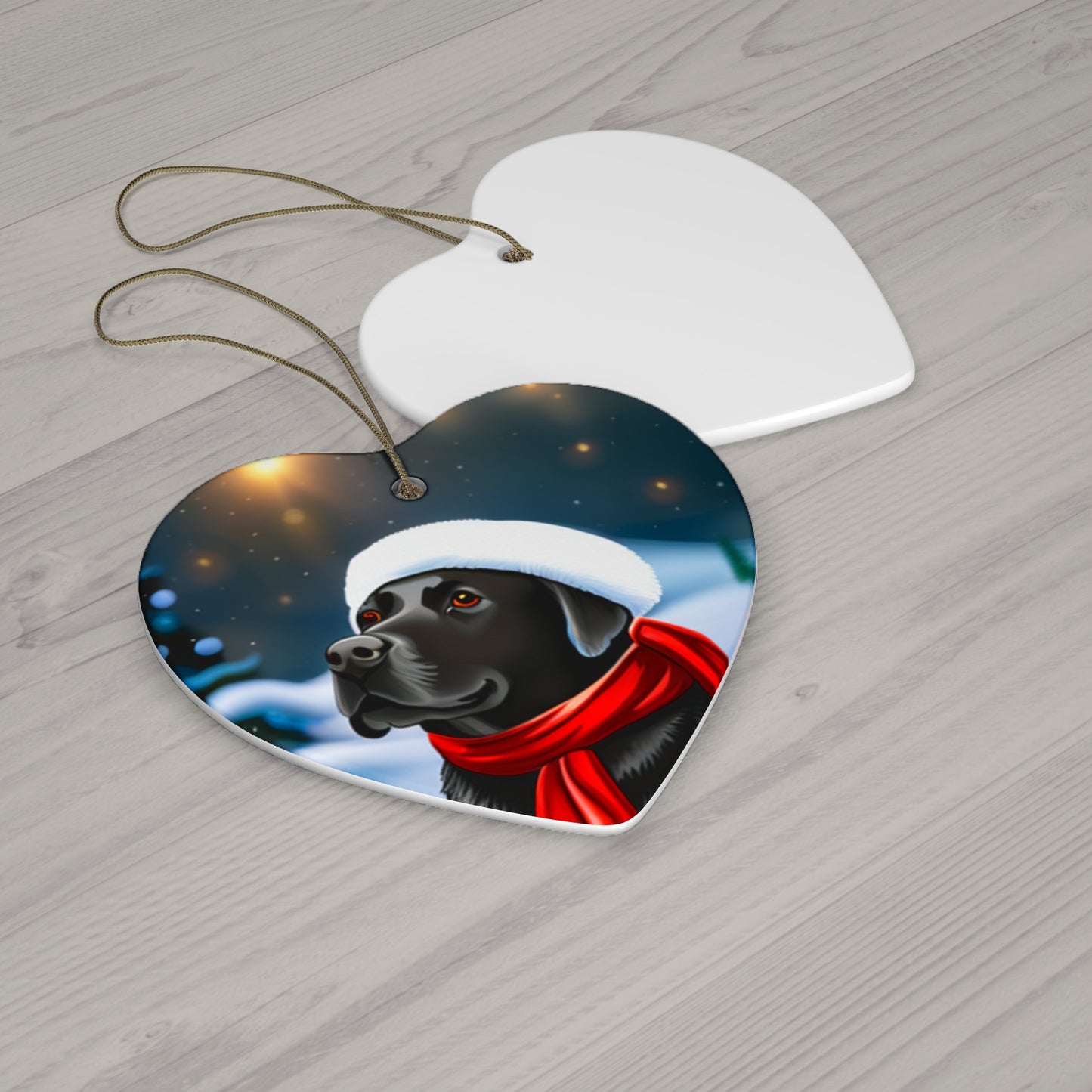 Black lab ornament, dog ornament, animal Christmas ornament, Labrador ornament,
