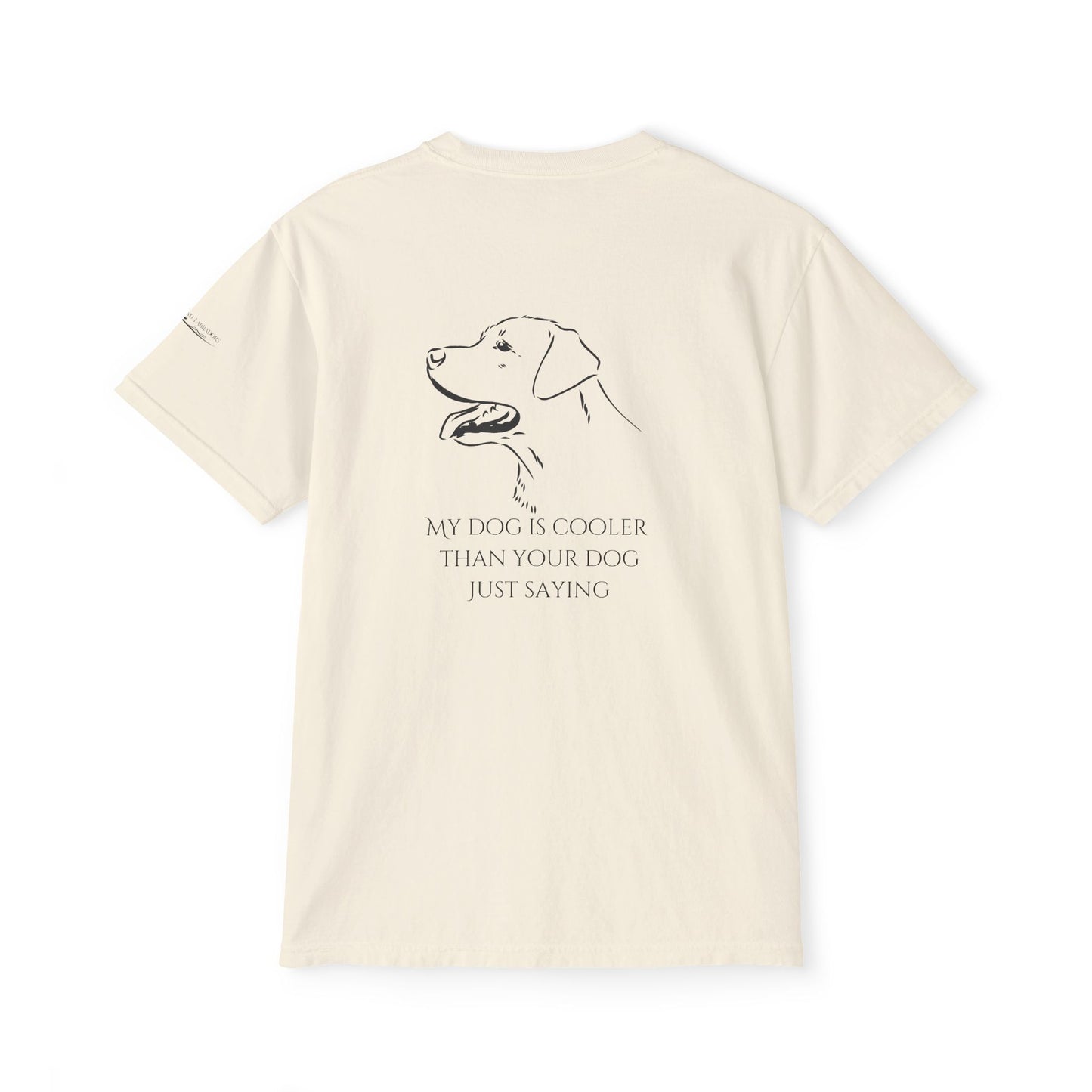My dog is smarter than yours, just saying, Island Labradors, Pocket, T-Shirt