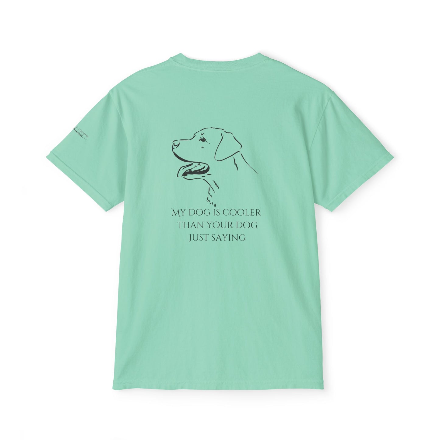 My dog is smarter than yours, just saying, Island Labradors, Pocket, T-Shirt