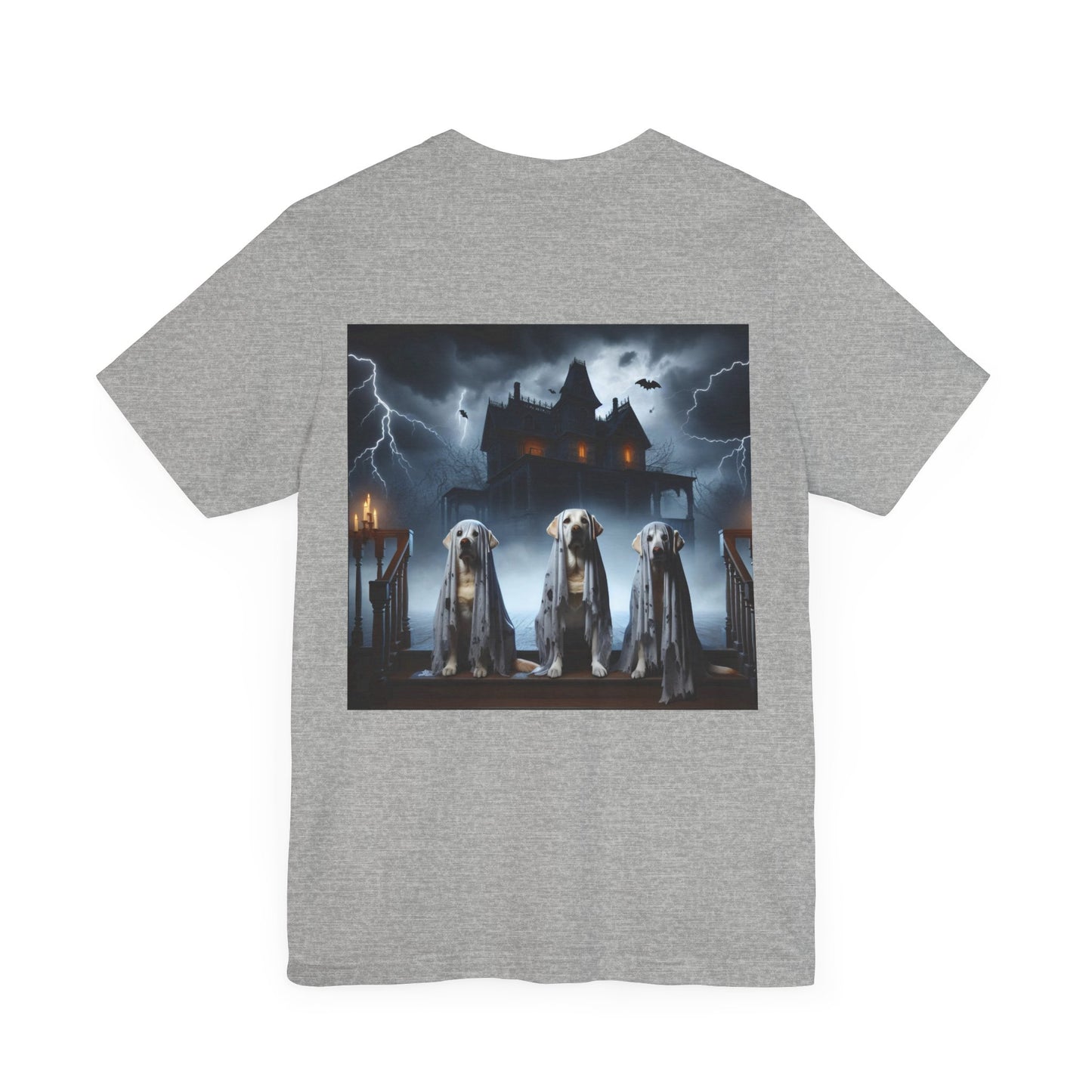 Scary ghost dogs trick or treat! Labradors Halloween zombie dogs