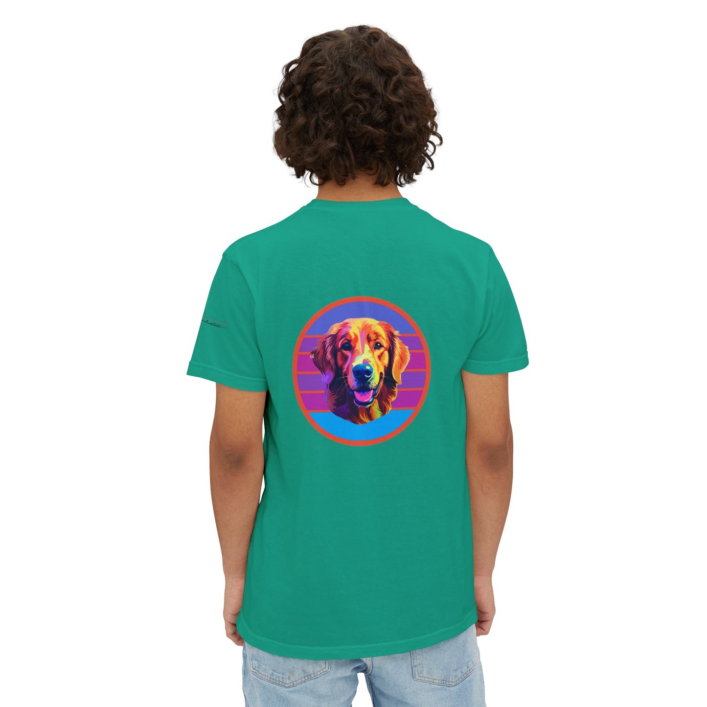 Golden Retriever sunset