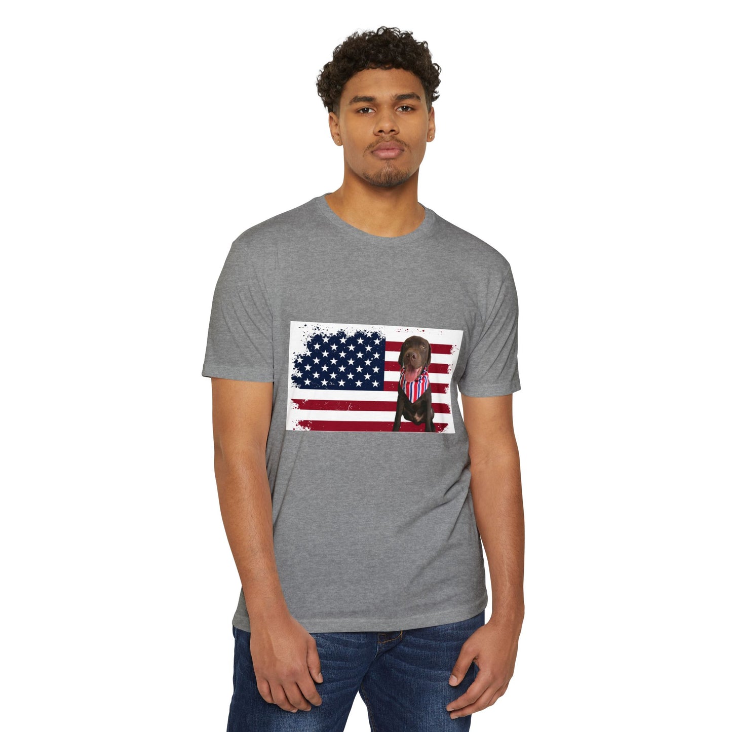 4Th Of July American dog t-shirt