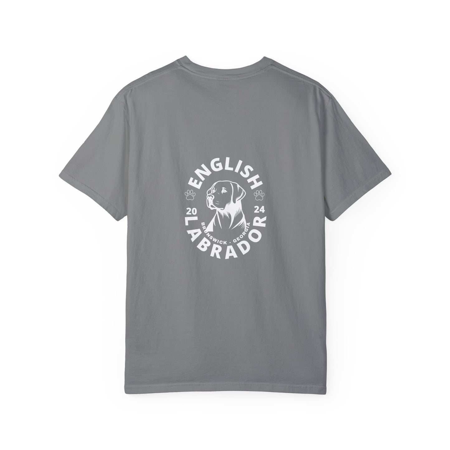 English Labrador print, Unisex Garment-Dyed T-shirt