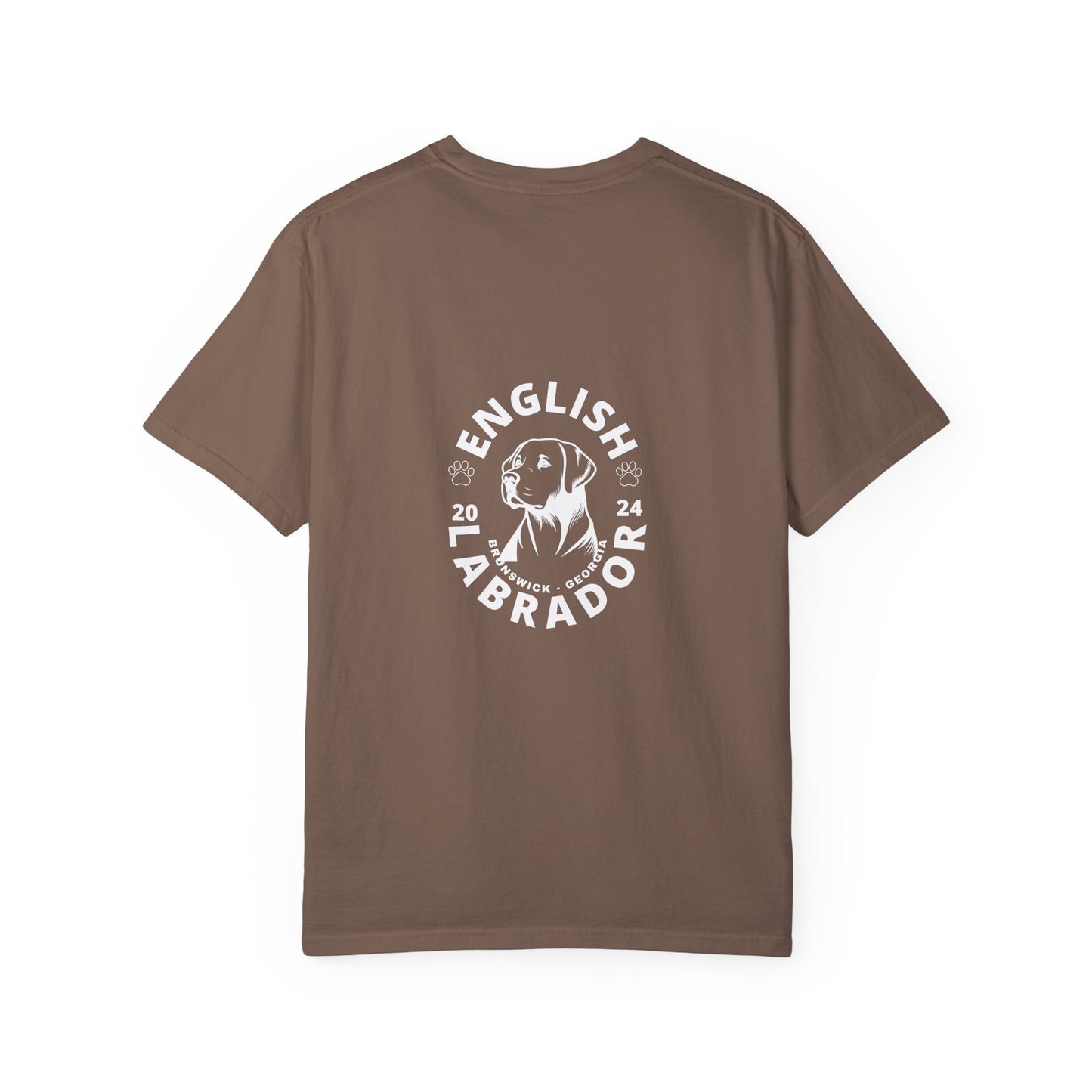English Labrador print, Unisex Garment-Dyed T-shirt