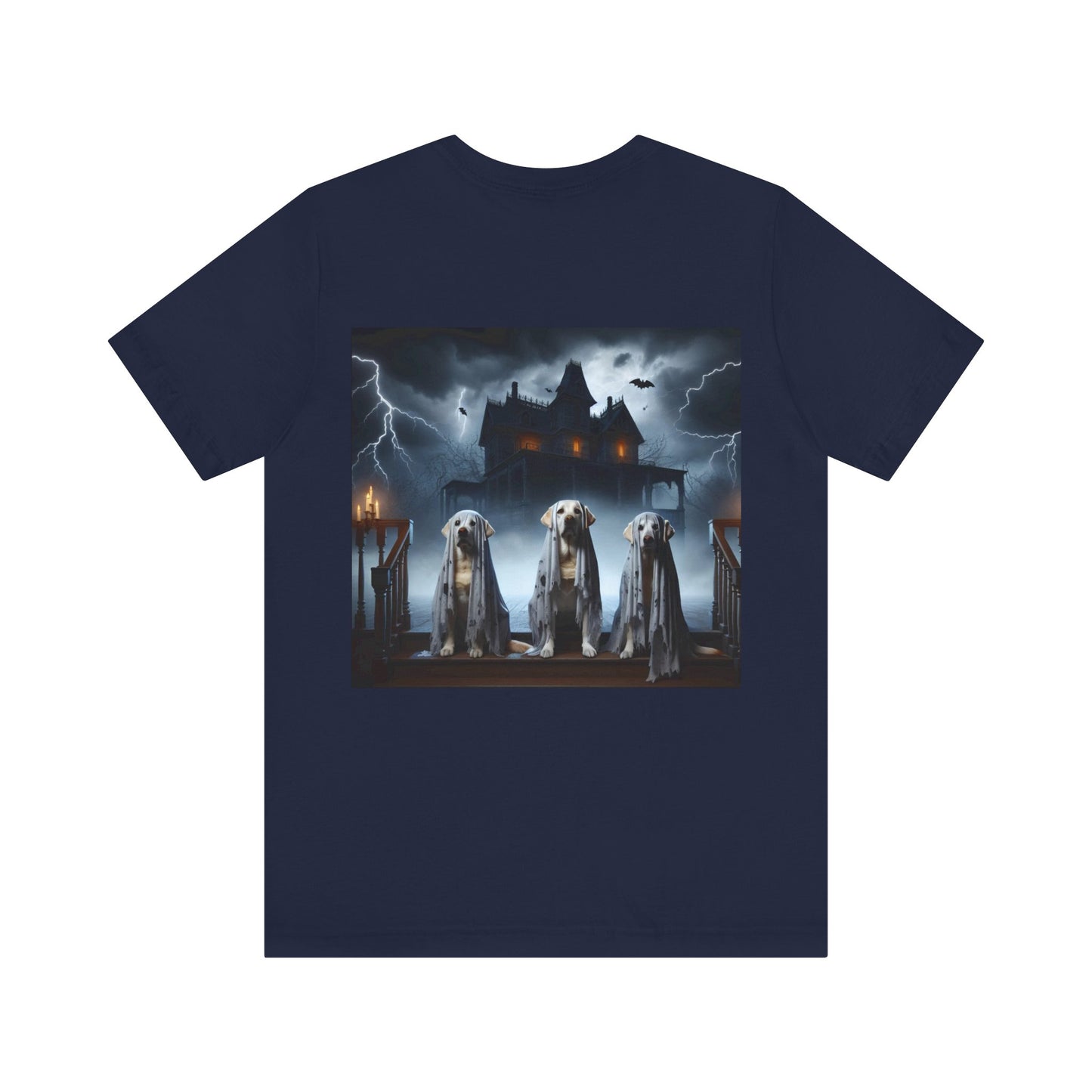 Scary ghost dogs trick or treat! Labradors Halloween zombie dogs