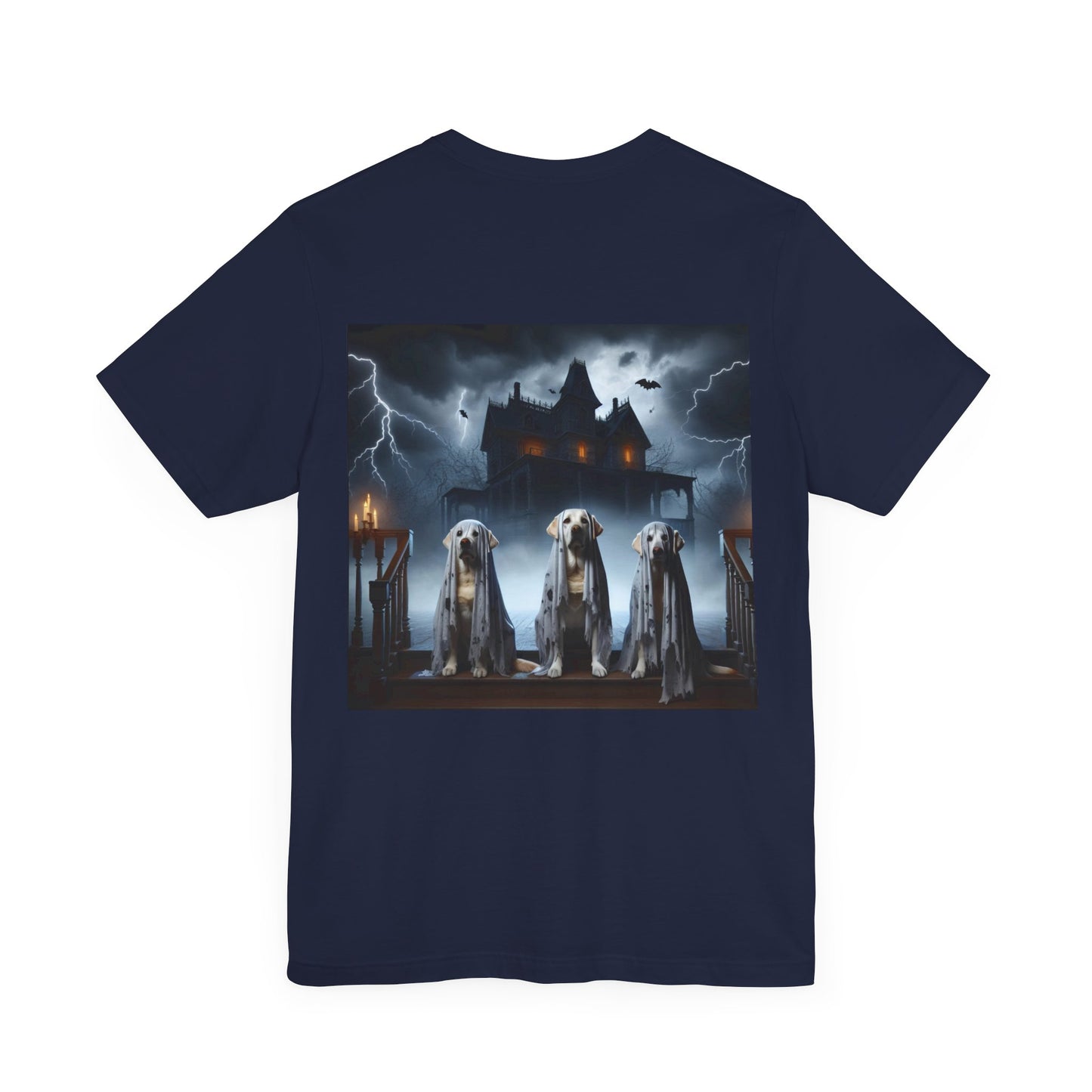 Scary ghost dogs trick or treat! Labradors Halloween zombie dogs