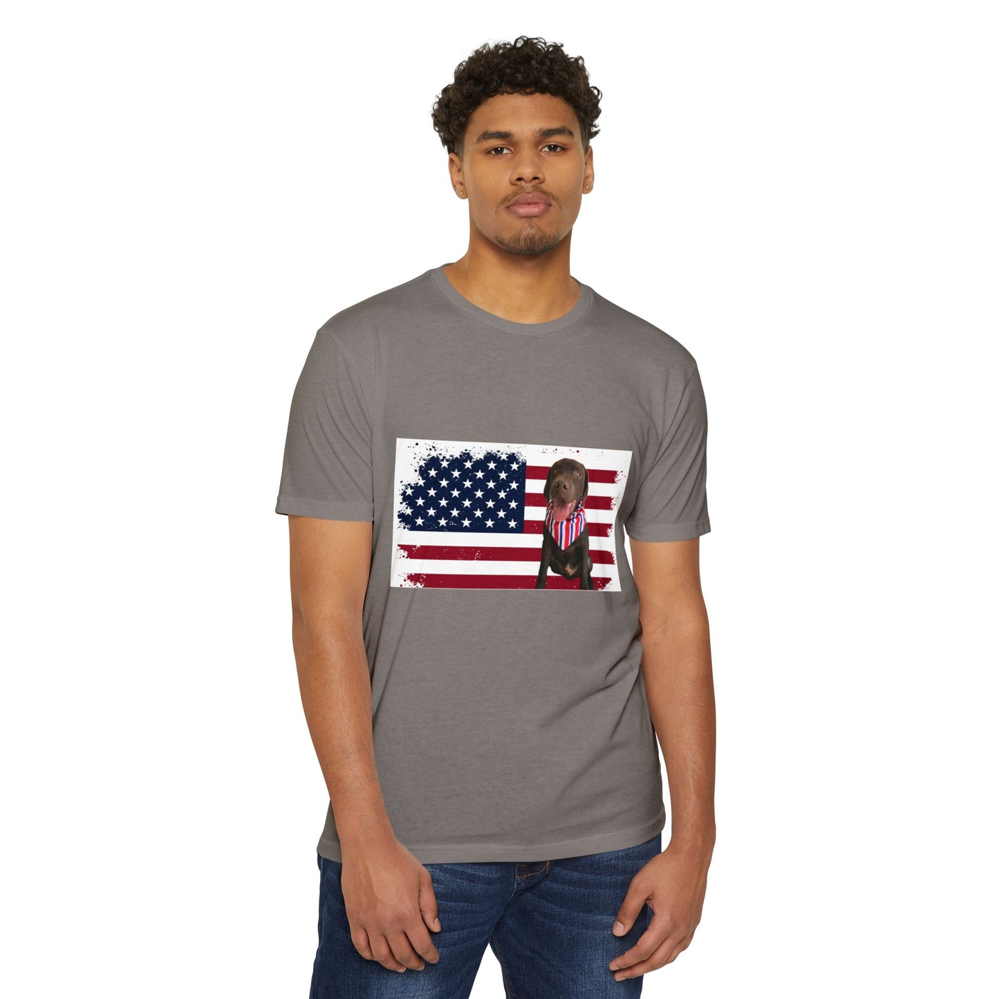 4Th Of July American dog t-shirt