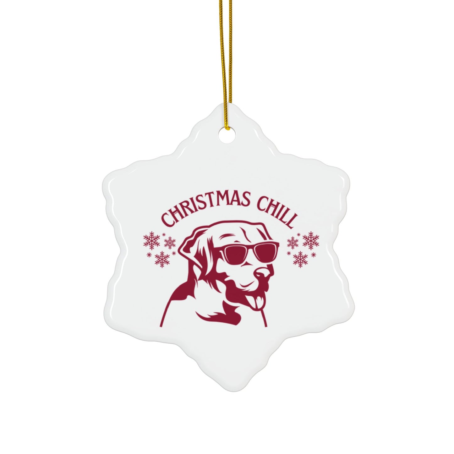 Labrador Christmas, Ceramic Ornaments, 2-Side Print, (1pc, 3pcs, 5pcs, 10pcs)