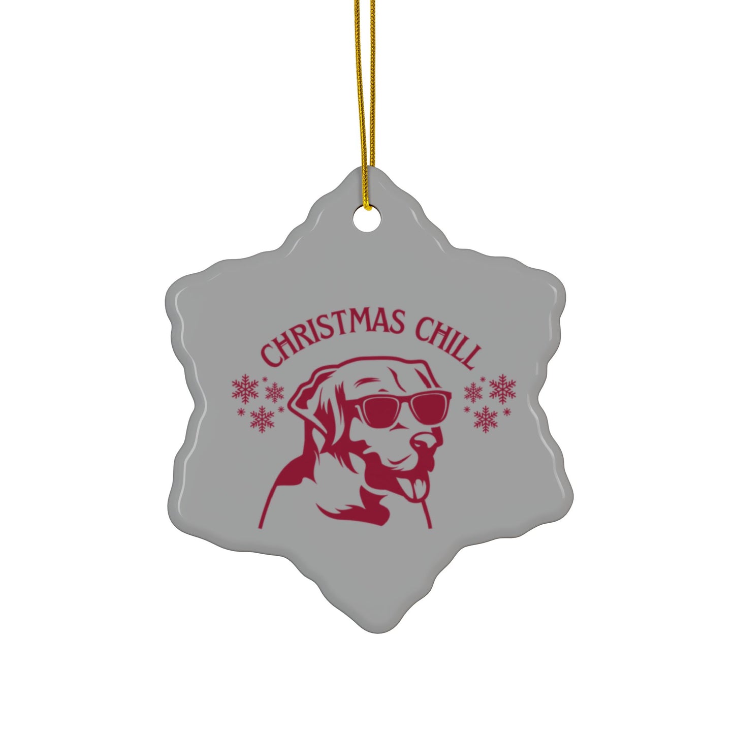 Labrador Christmas, Ceramic Ornaments, 2-Side Print, (1pc, 3pcs, 5pcs, 10pcs)