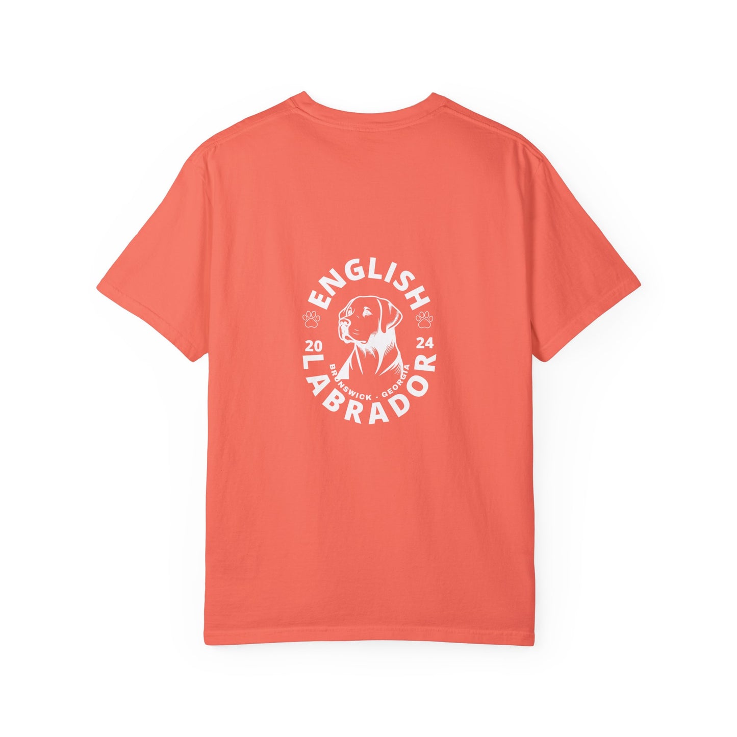 English Labrador print, Unisex Garment-Dyed T-shirt
