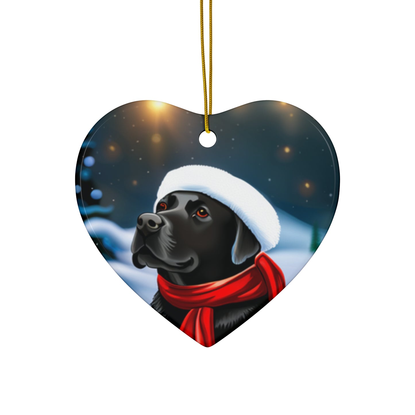 Black lab ornament, dog ornament, animal Christmas ornament, Labrador ornament,