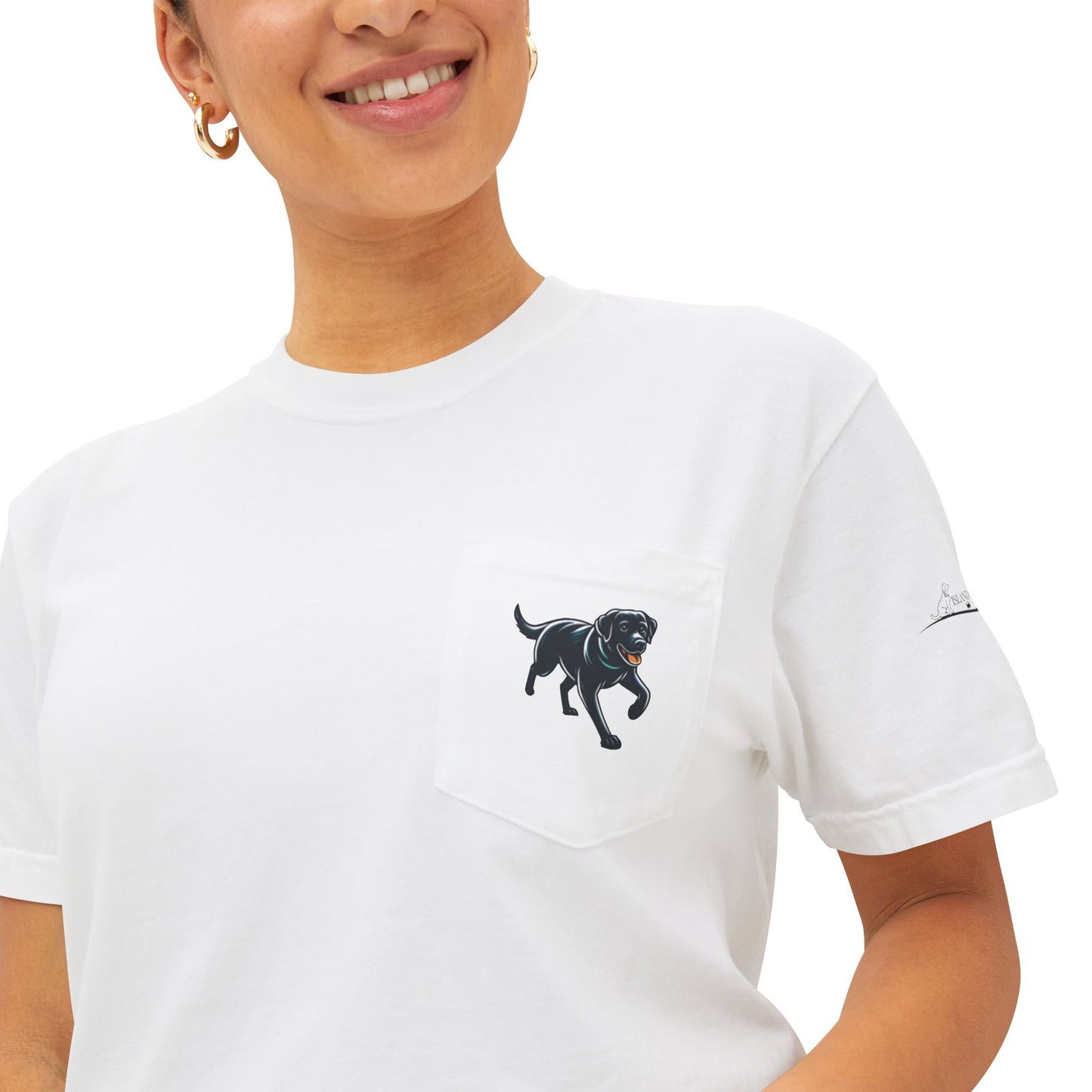 My dog is smarter than yours, just saying, Island Labradors, Pocket, T-Shirt