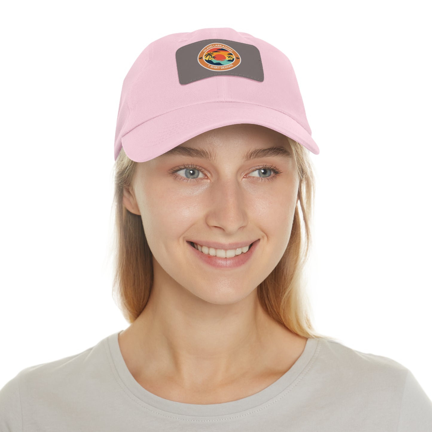 Sunset Island Labradors, Dad Hat with Leather Patch (Rectangle)