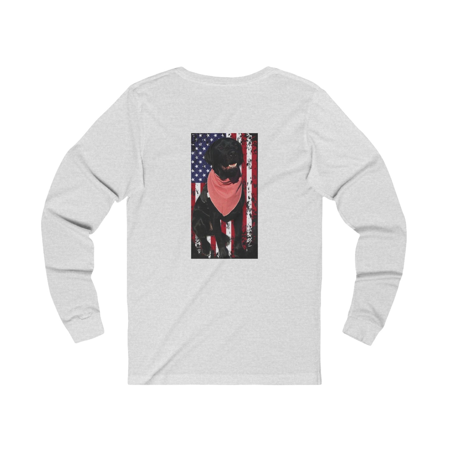 Coastie flag, Black Lab, Service dog, Unisex Jersey Long Sleeve Tee