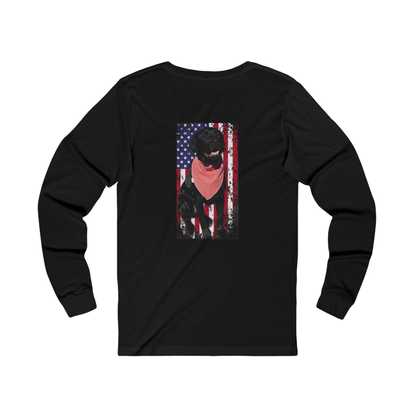 Coastie flag, Black Lab, Service dog, Unisex Jersey Long Sleeve Tee