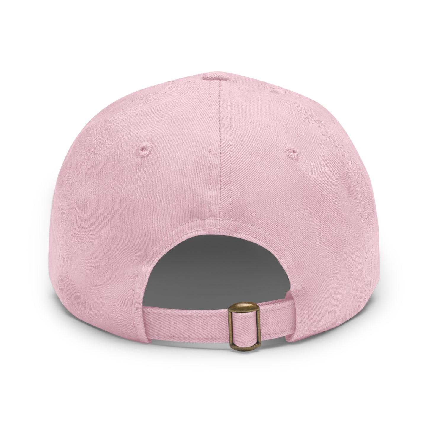 Catch the sunset, dog and butterfly, Dad Hat with Leather Patch (Rectangle)