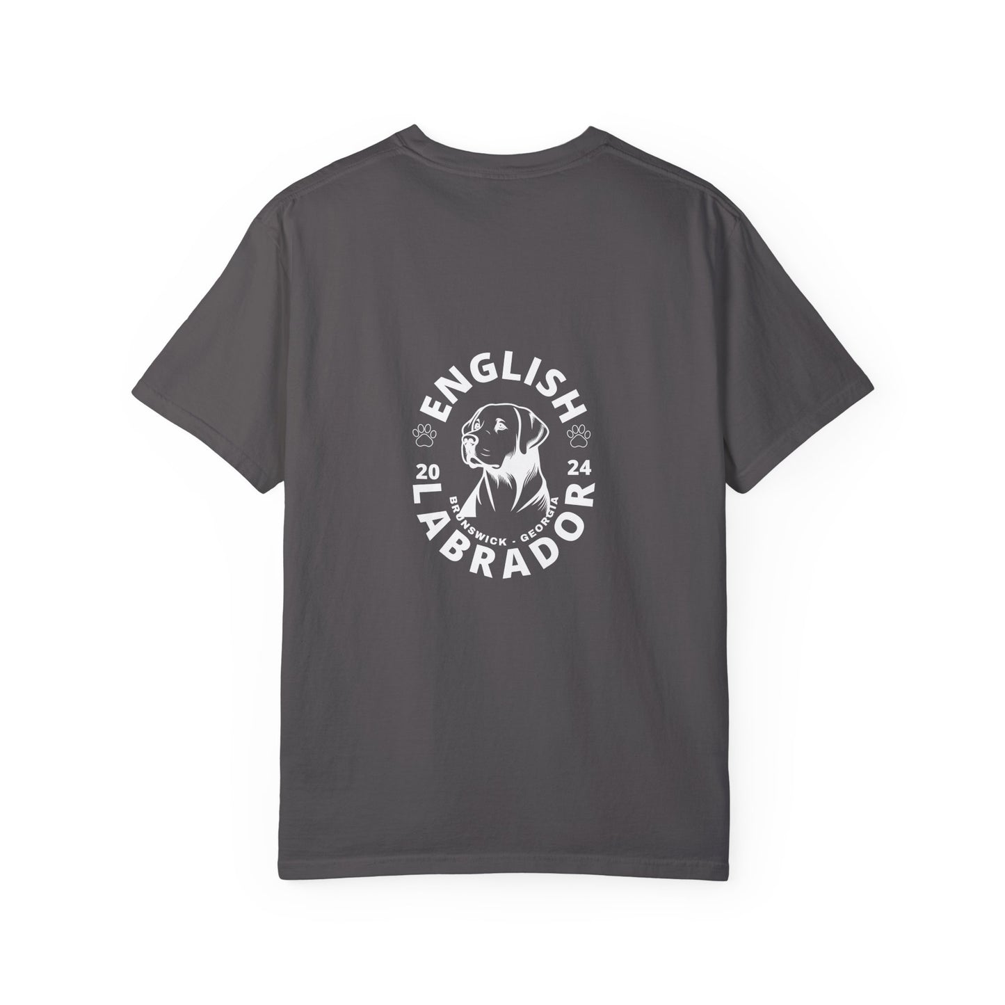 English Labrador print, Unisex Garment-Dyed T-shirt
