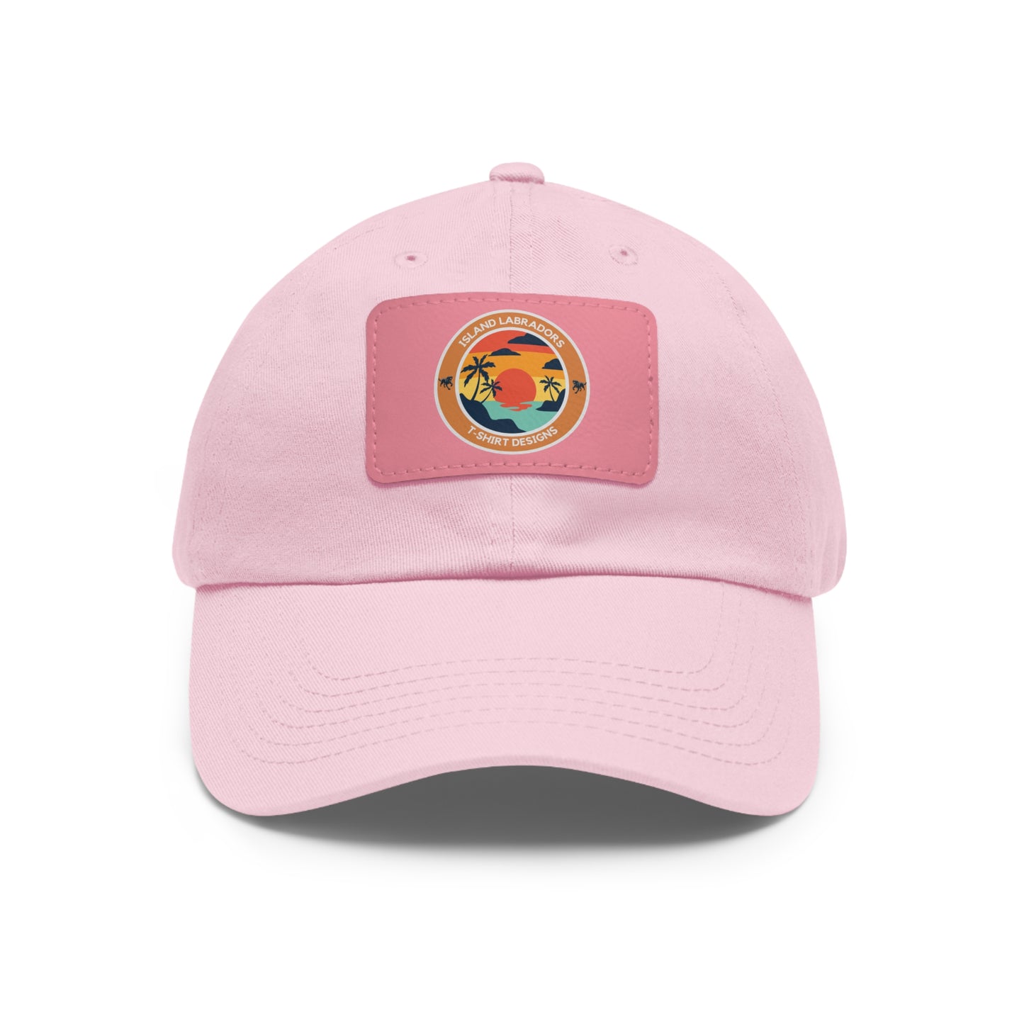 Sunset Island Labradors, Dad Hat with Leather Patch (Rectangle)