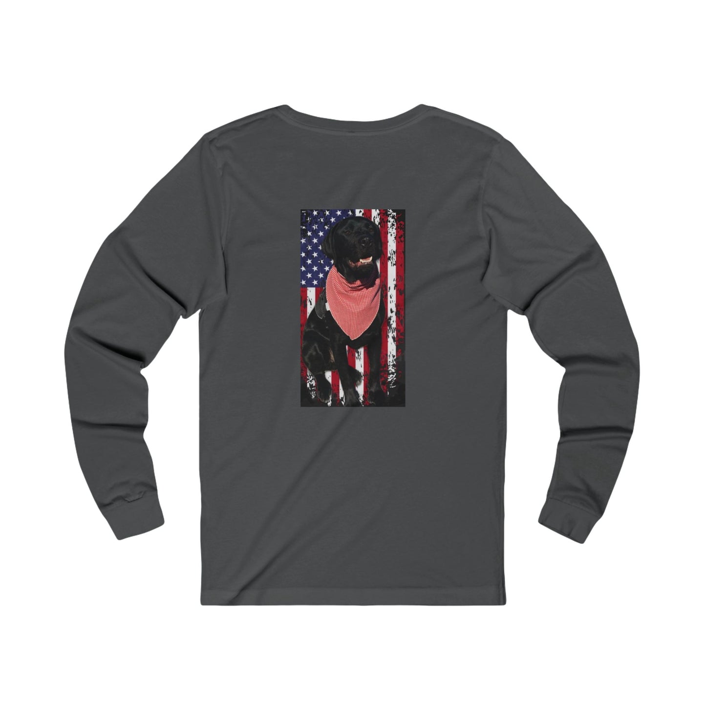Coastie flag, Black Lab, Service dog, Unisex Jersey Long Sleeve Tee