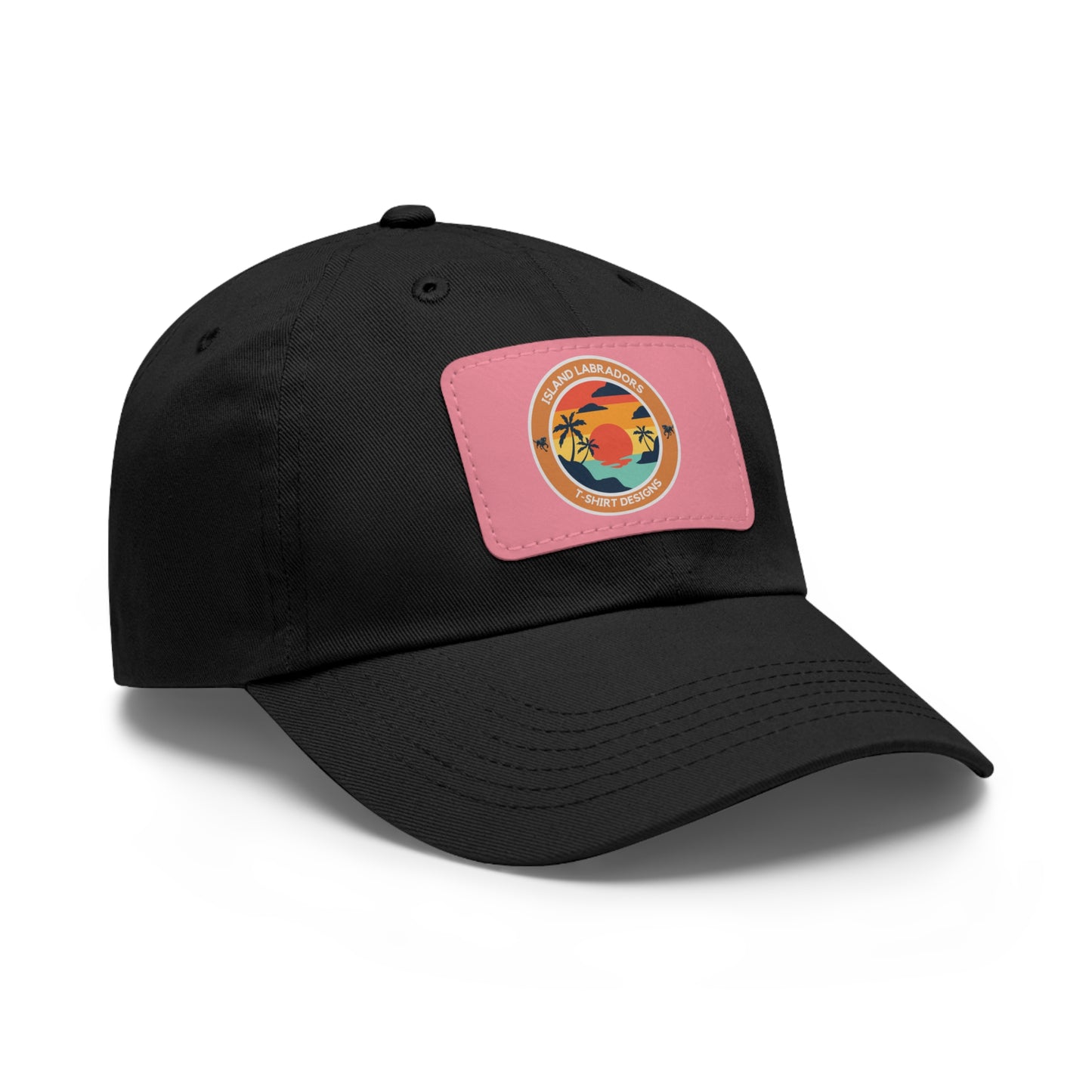 Sunset Island Labradors, Dad Hat with Leather Patch (Rectangle)