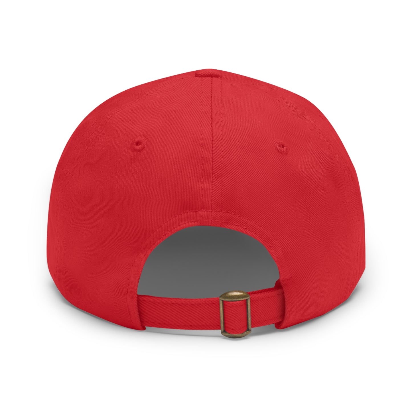 Catch the sunset, dog and butterfly, Dad Hat with Leather Patch (Rectangle)