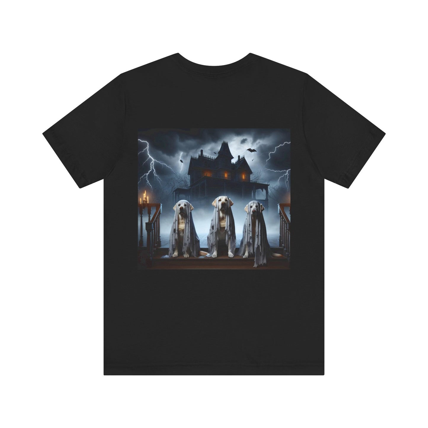 Scary ghost dogs trick or treat! Labradors Halloween zombie dogs