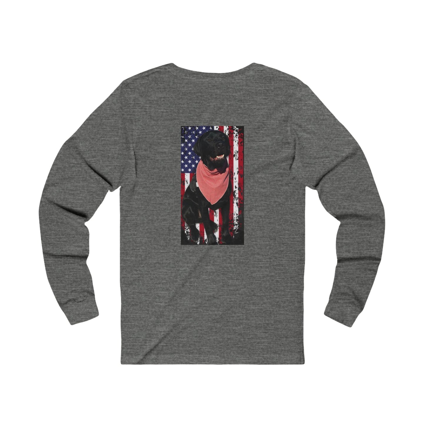 Coastie flag, Black Lab, Service dog, Unisex Jersey Long Sleeve Tee