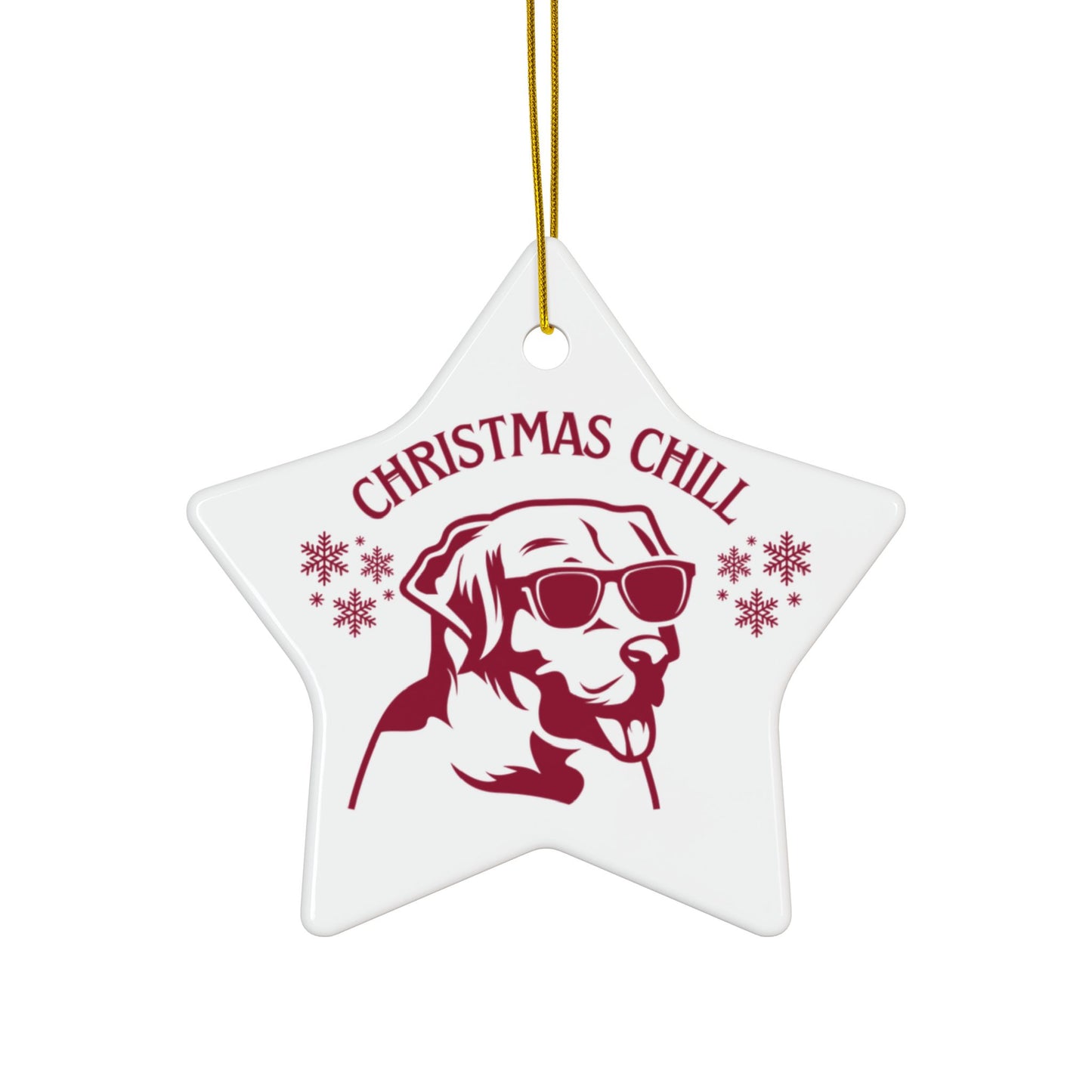 Labrador Christmas, Ceramic Ornaments, 2-Side Print, (1pc, 3pcs, 5pcs, 10pcs)