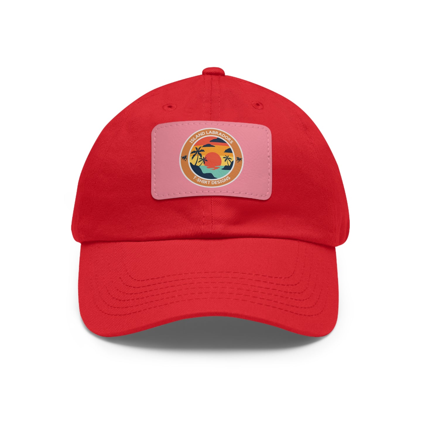 Sunset Island Labradors, Dad Hat with Leather Patch (Rectangle)