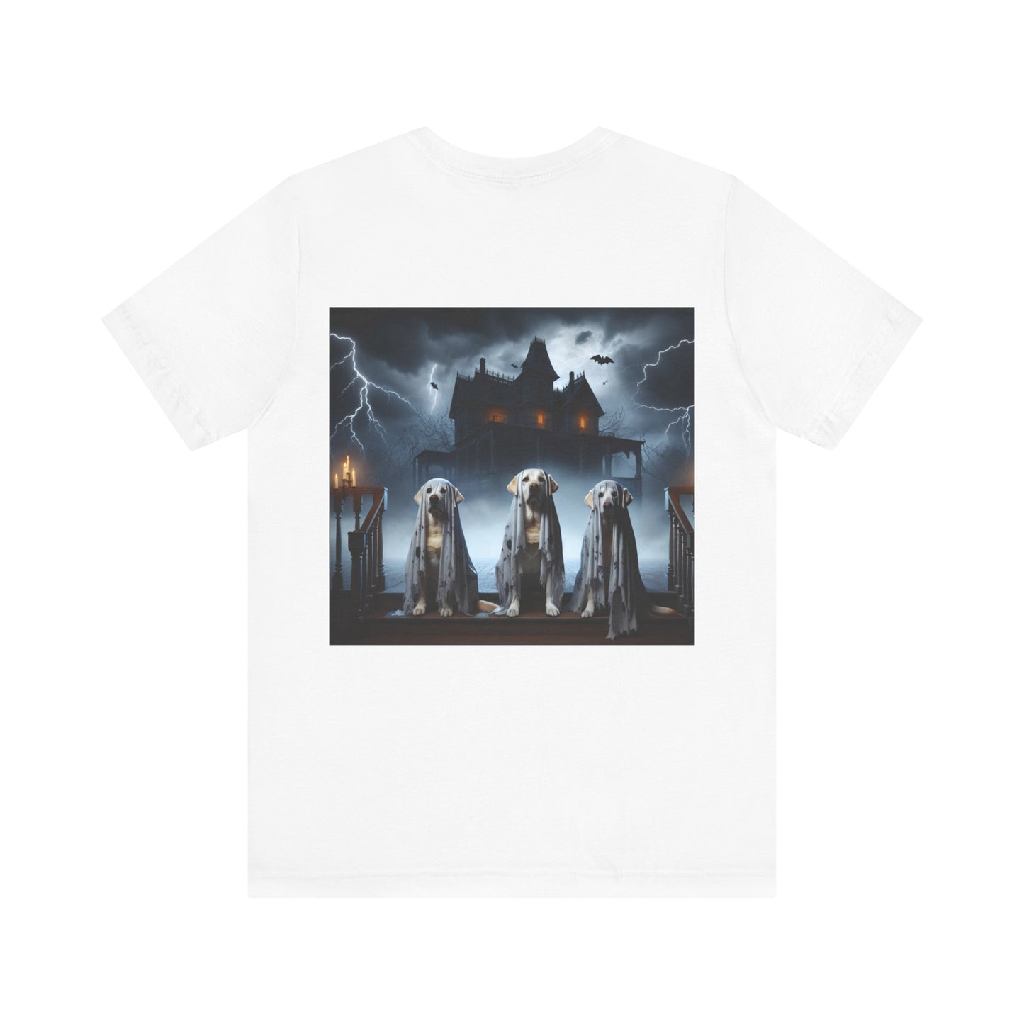Scary ghost dogs trick or treat! Labradors Halloween zombie dogs