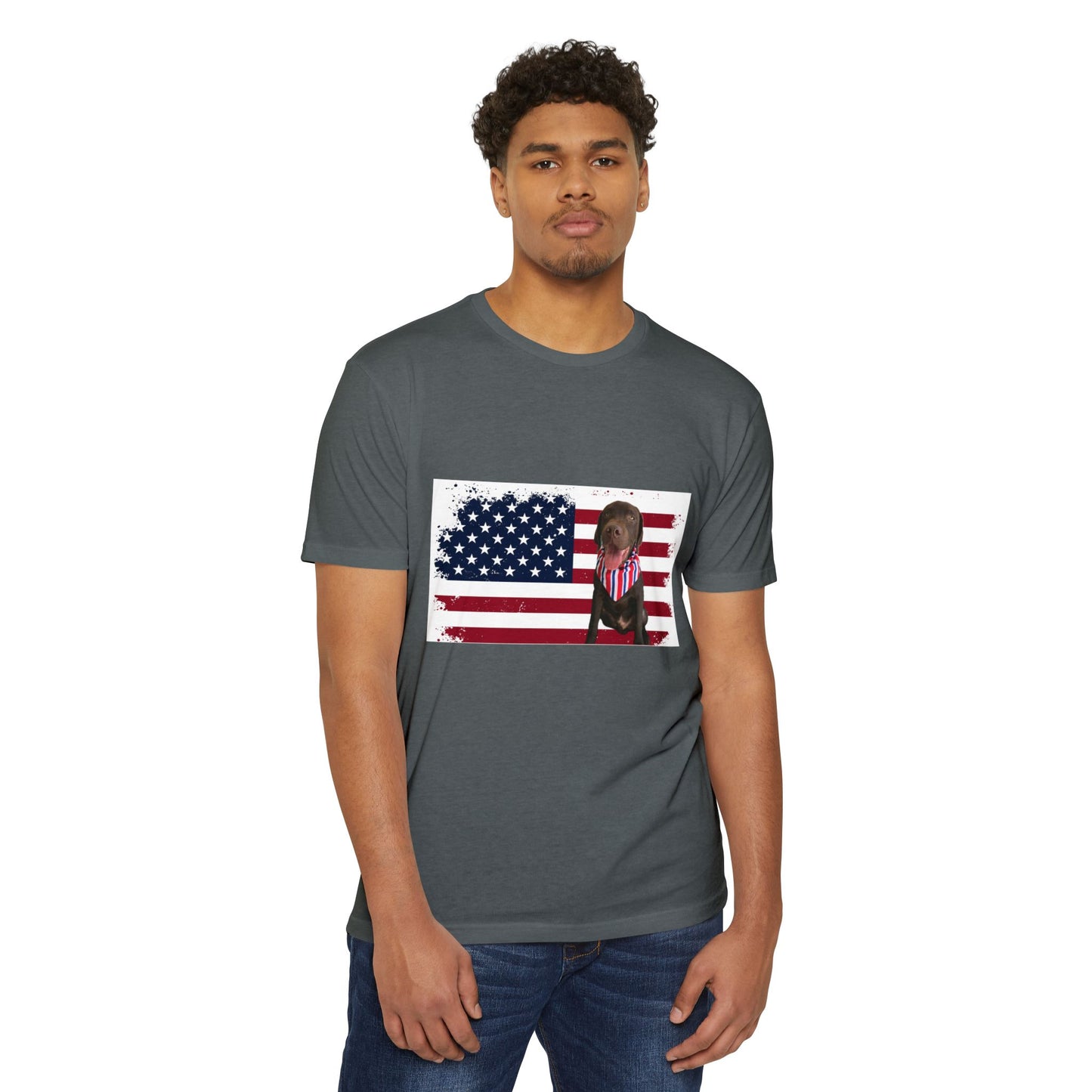 4Th Of July American dog t-shirt